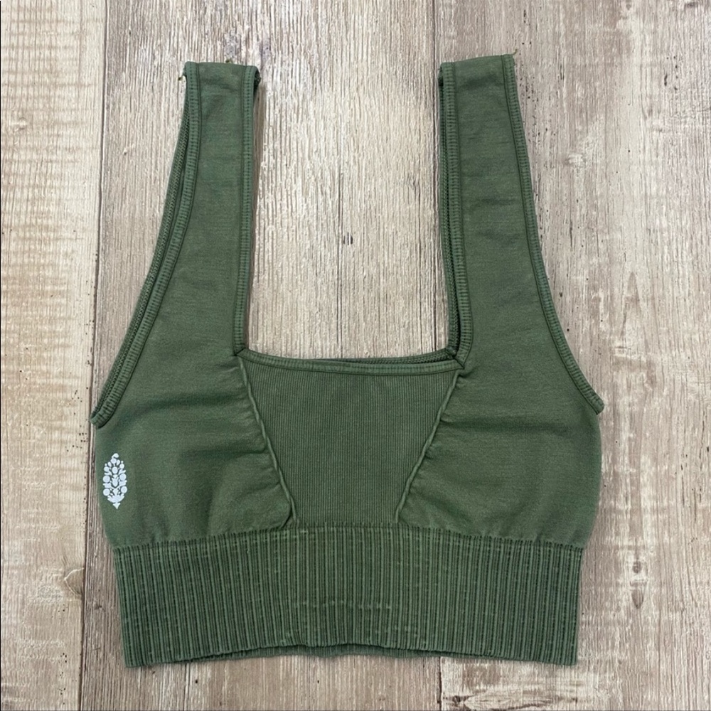 New Free People movement good karma square neck bra crop top xs/s - Picture 2 of 5